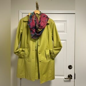 Merona Lime Green Trench Coat
